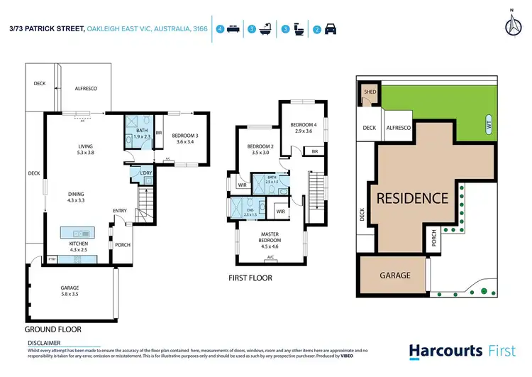 Floorplan of Homely townhouse listing, 3/73 Patrick Street, Oakleigh East VIC 3166