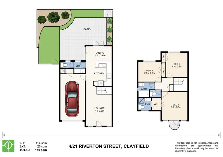Floorplan of Homely townhouse listing, 4/21 Riverton Street, Clayfield QLD 4011