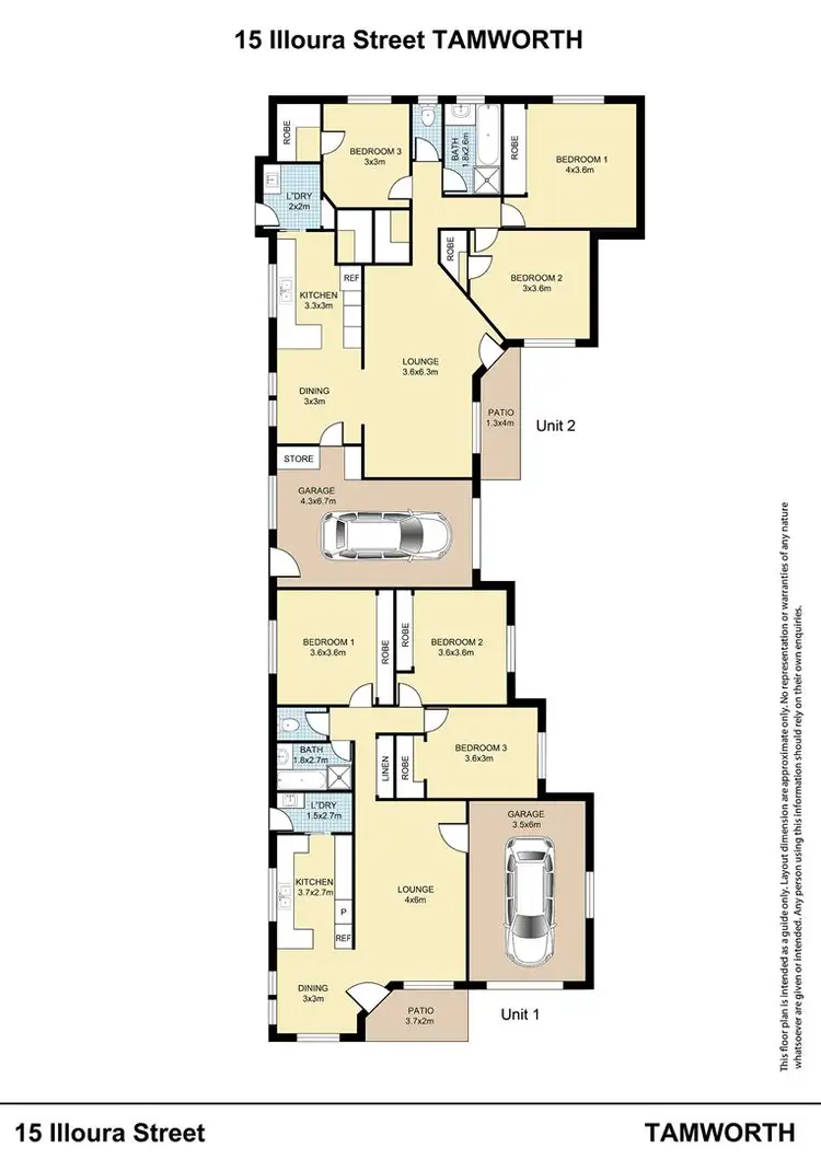Floorplan of Homely block of units listing, 15 Illoura Street, Tamworth NSW 2340