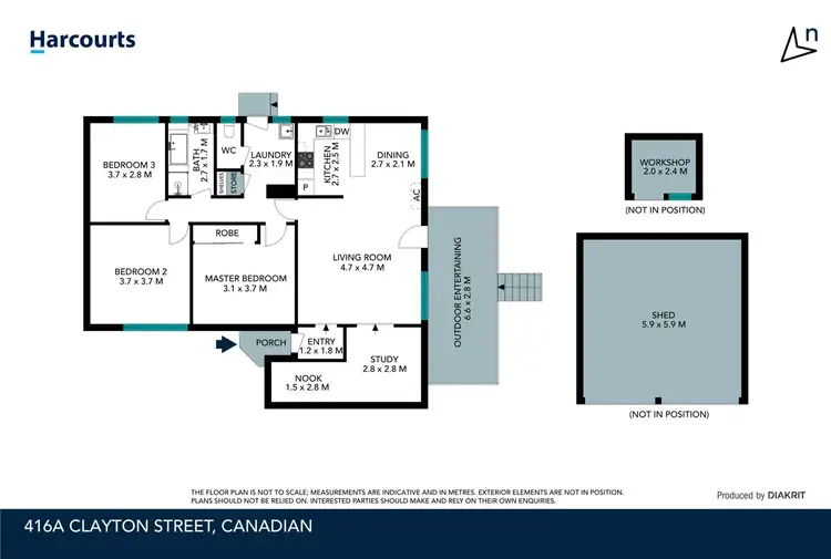 Floorplan of Homely townhouse listing, 416a Clayton Street, Canadian VIC 3350