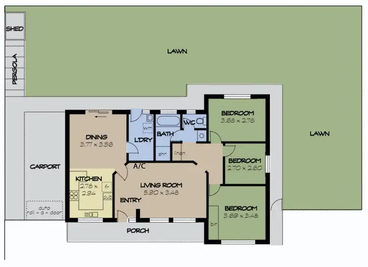 Floorplan of Homely house listing, 1/2 Boronia Court, Mount Barker SA 5251