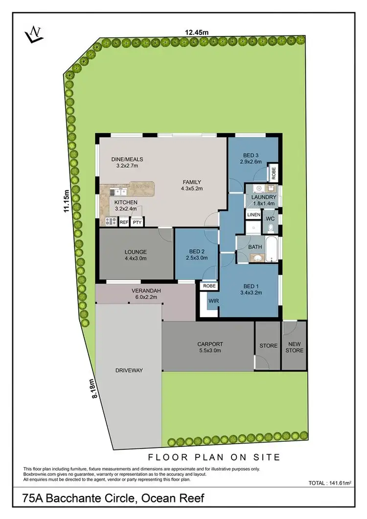 Floorplan of Homely house listing, 75a Bacchante Circle, Ocean Reef WA 6027