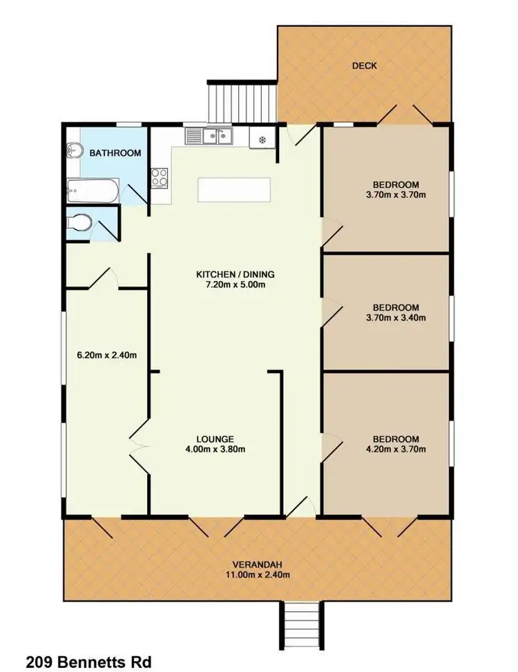 Floorplan of Homely house listing, 209 Bennetts Road, Norman Park QLD 4170