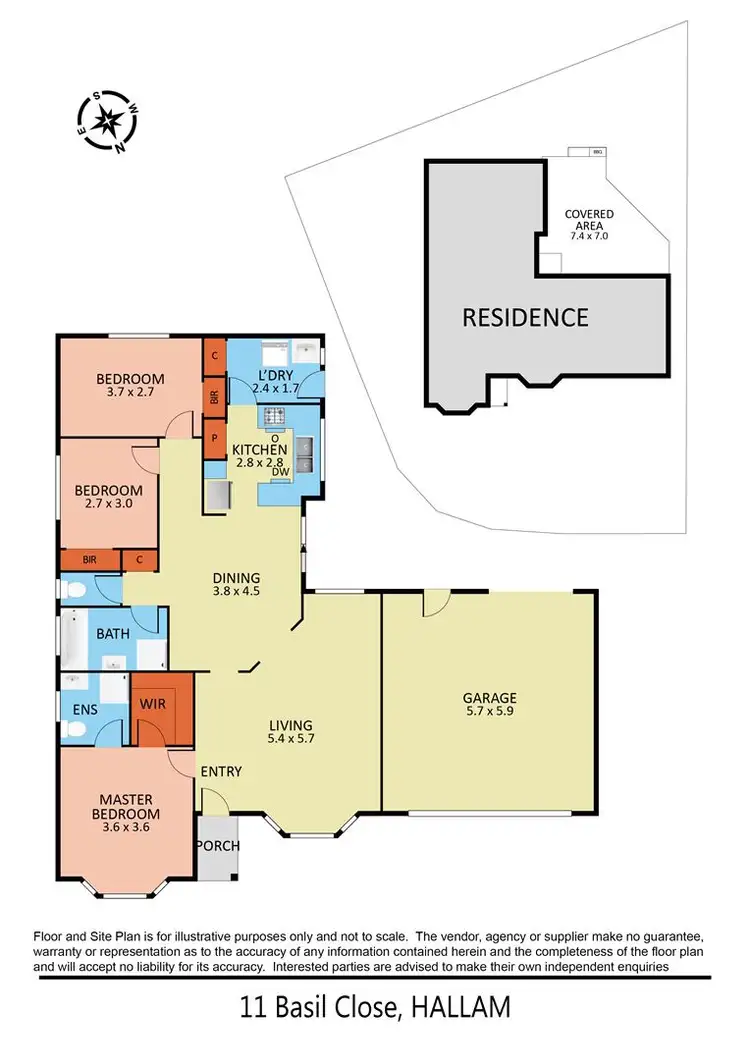 Floorplan of Homely house listing, 11 Basil Close, Hallam VIC 3803