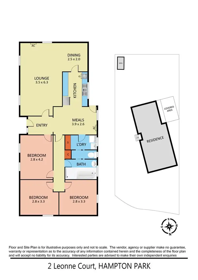 Floorplan of Homely house listing, 2 Leonne Court, Hampton Park VIC 3976