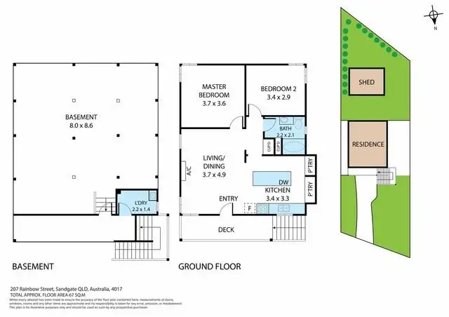 Floorplan of Homely house listing, 207 Rainbow Street, Sandgate QLD 4017