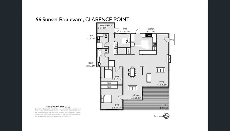 Floorplan of Homely house listing, 66 Sunset Blvd, Clarence Point TAS 7270