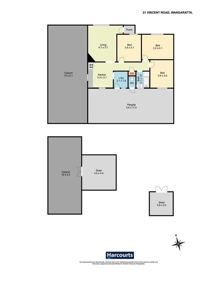 Floorplan of Homely house listing, 21 Vincent Road, Wangaratta VIC 3677