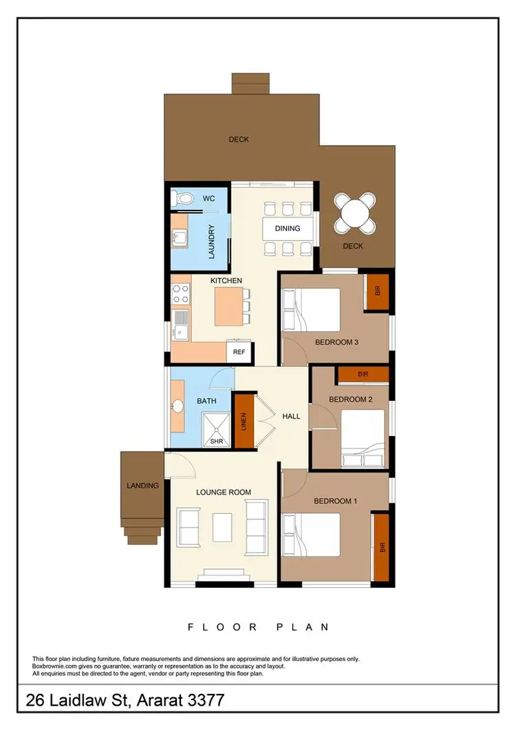 Floorplan of Homely house listing, 26 Laidlaw Street, Ararat VIC 3377