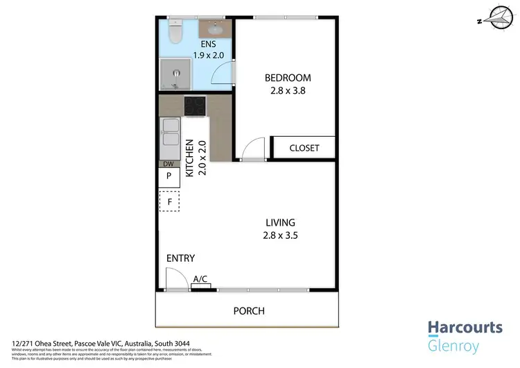 Floorplan of Homely apartment listing, 12/271 Ohea street, Pascoe Vale South VIC 3044