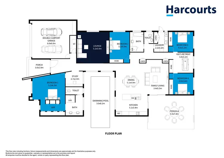 Floorplan of Homely house listing, 3 Tooley Court, Horsham VIC 3400
