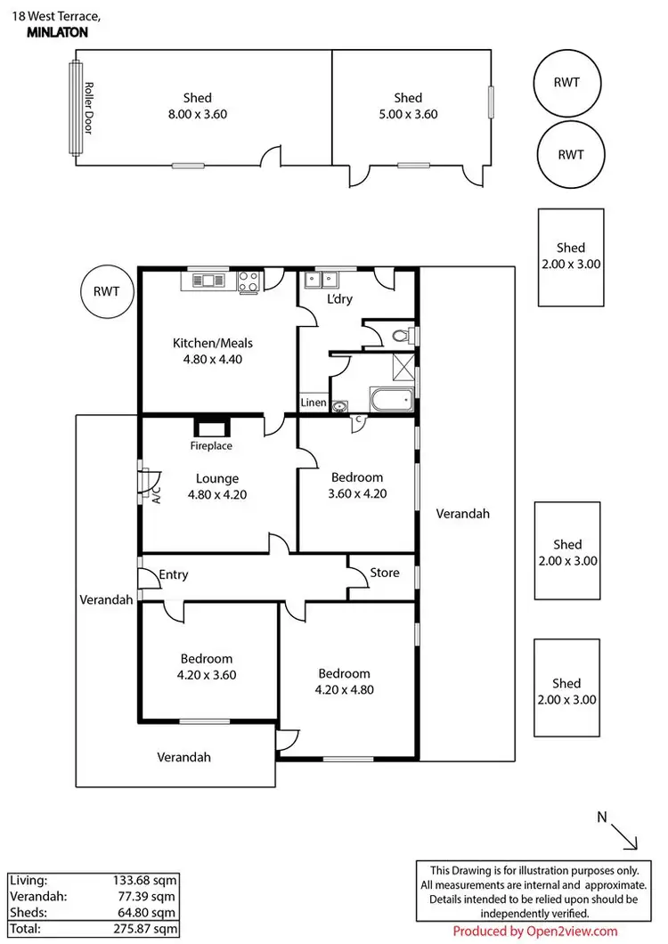Floorplan of Homely house listing, 18 West Terrace, Minlaton SA 5575