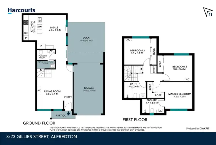 Floorplan of Homely townhouse listing, 3/23 Gillies Street, Alfredton VIC 3350