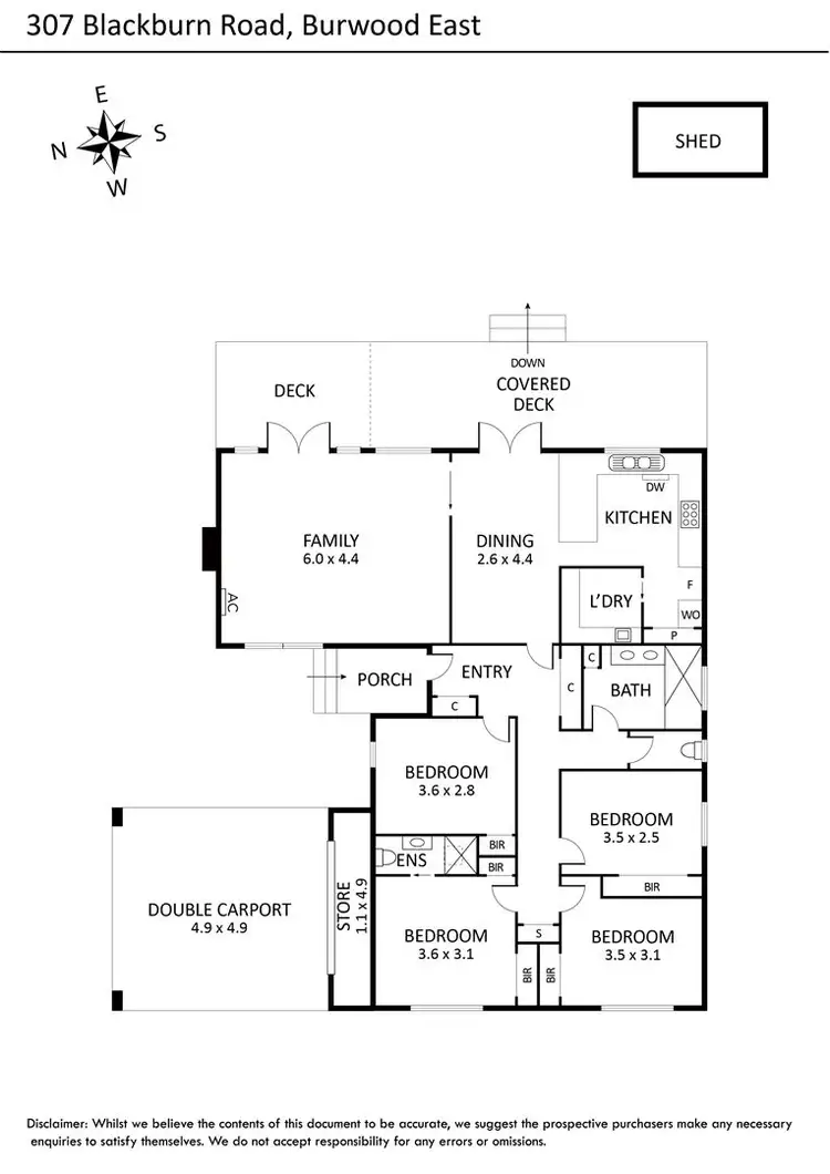 Floorplan of Homely house listing, 307 Blackburn Road, Burwood East VIC 3151