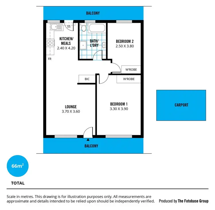 Floorplan of Homely unit listing, 20/33 Cliff Street, Glenelg East SA 5045