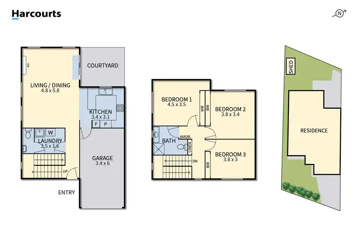 Floorplan of Homely townhouse listing, 1/21 Hortus Place, Newnham TAS 7248