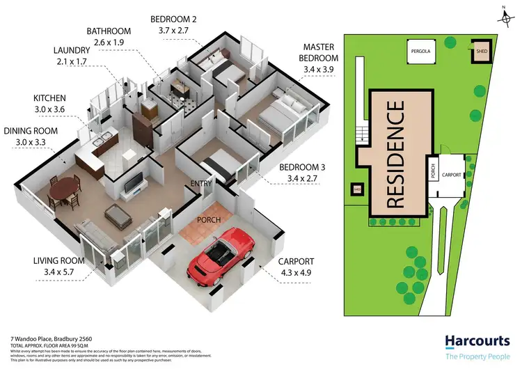Floorplan of Homely house listing, 7 Wandoo Place, Bradbury NSW 2560