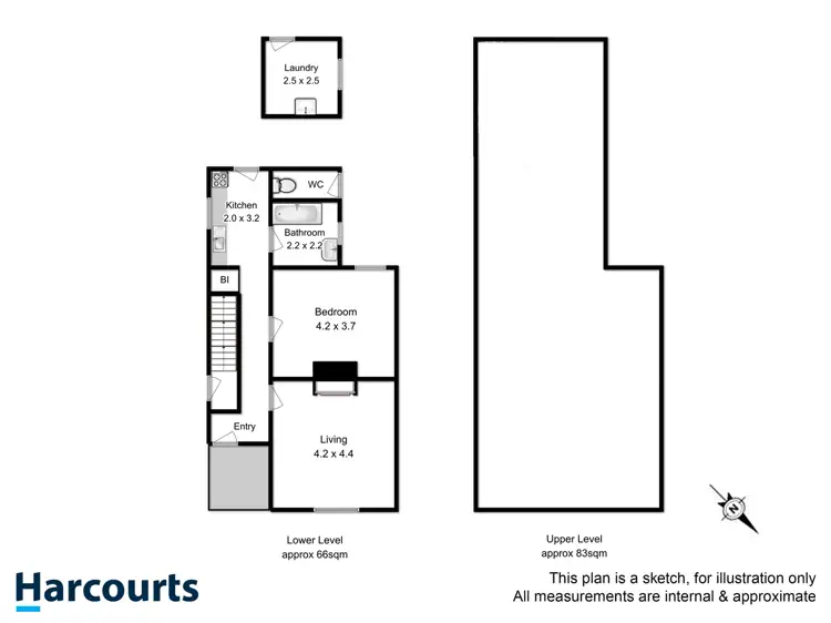 Floorplan of Homely unit listing, 72 Hill Street, West Hobart TAS 7000