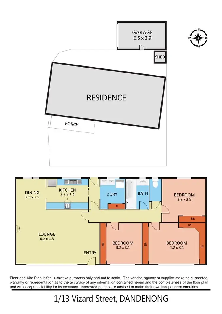 Floorplan of Homely unit listing, 1/13 Vizard Street, Dandenong VIC 3175