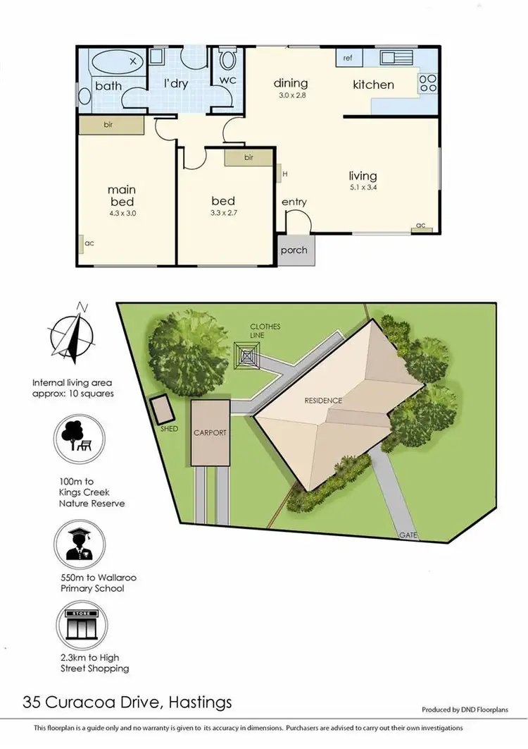 Floorplan of Homely house listing, 35 Curacoa Drive, Hastings VIC 3915