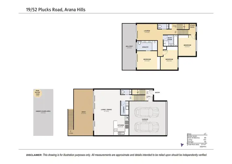 Floorplan of Homely townhouse listing, 19/52 Plucks Road, Arana Hills QLD 4054