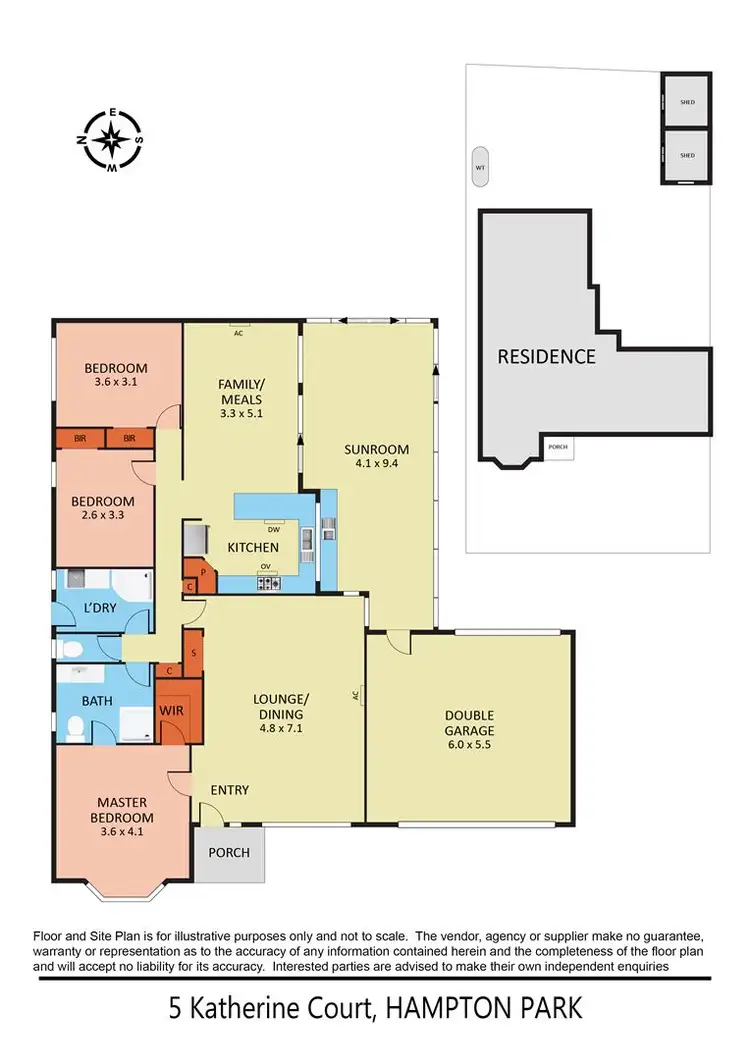 Floorplan of Homely house listing, 5 Katherine Court, Hampton Park VIC 3976