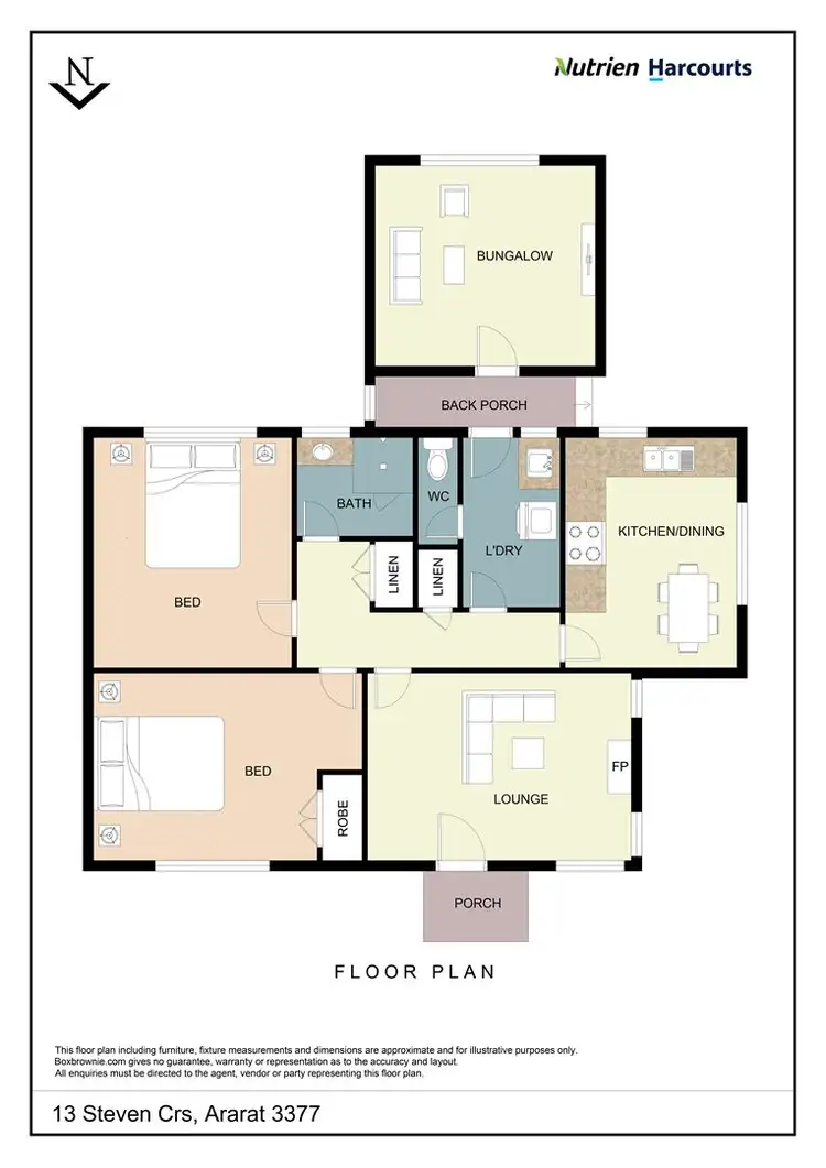 Floorplan of Homely house listing, 13 Steven Crescent, Ararat VIC 3377
