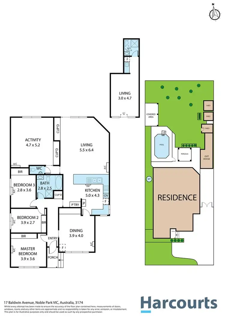 Floorplan of Homely house listing, 17 Baldwin Avenue, Noble Park VIC 3174