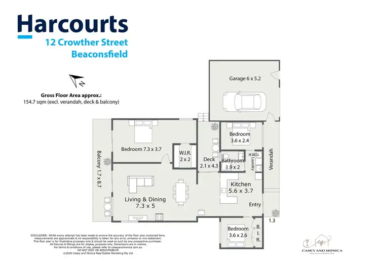 Floorplan of Homely house listing, 12 Crowther Street, Beaconsfield TAS 7270