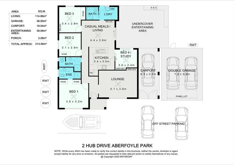 Floorplan of Homely house listing, 2 Hub Drive, Aberfoyle Park SA 5159