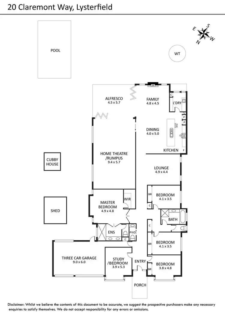 Floorplan of Homely house listing, 20 Claremont Way, Lysterfield VIC 3156