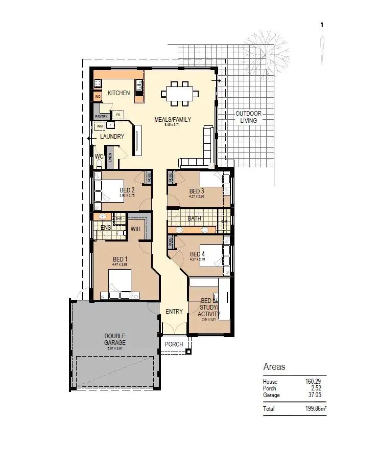 Floorplan of Homely house listing, 4 Napoleon Way, Bertram WA 6167