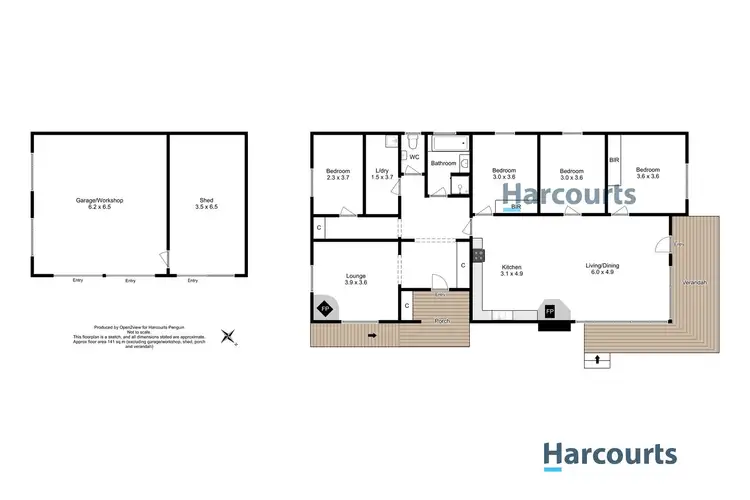 Floorplan of Homely rural property listing, 596 Camena Road, Natone TAS 7321