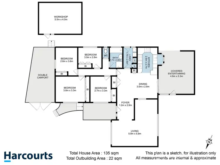 Floorplan of Homely house listing, 6 Alamo Close, Blackmans Bay TAS 7052