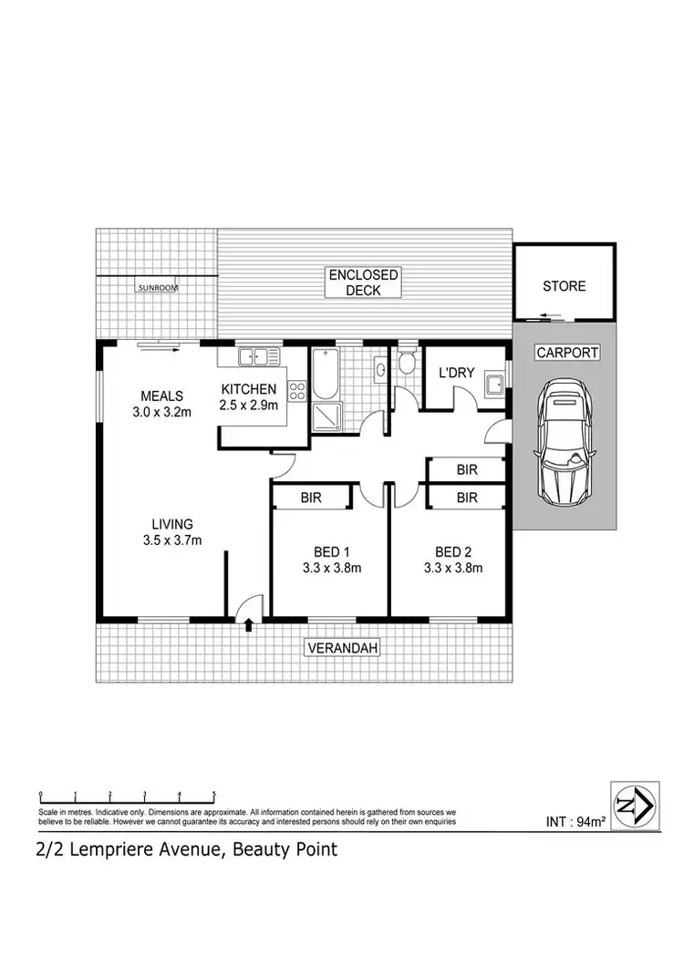 Floorplan of Homely villa listing, 2/2 Lempriere Avenue, Beauty Point TAS 7270