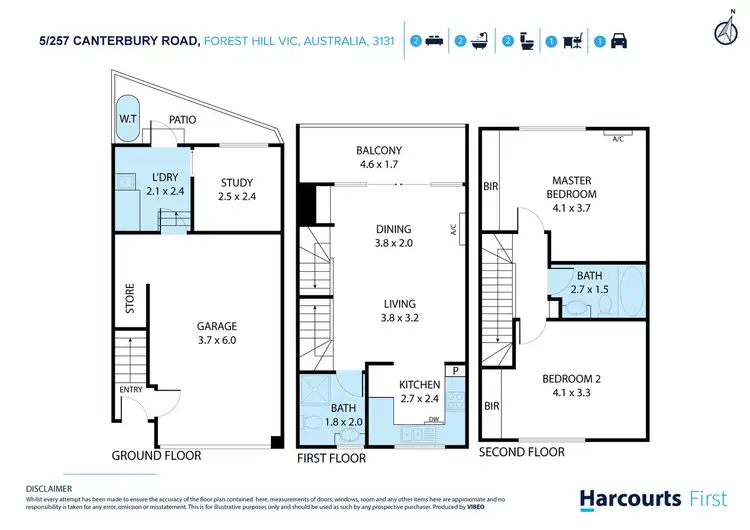 Floorplan of Homely townhouse listing, 5/257 Canterbury Road, Forest Hill VIC 3131