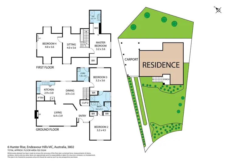 Floorplan of Homely house listing, 6 Hunter Rise, Endeavour Hills VIC 3802