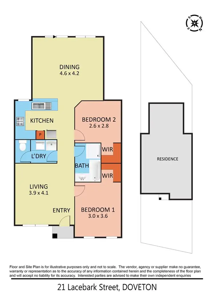 Floorplan of Homely townhouse listing, 21 Lacebark Street, Doveton VIC 3177