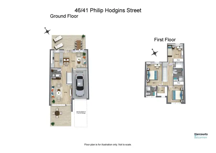 Floorplan of Homely townhouse listing, 46/41 Philip Hodgins Street, Wright ACT 2611