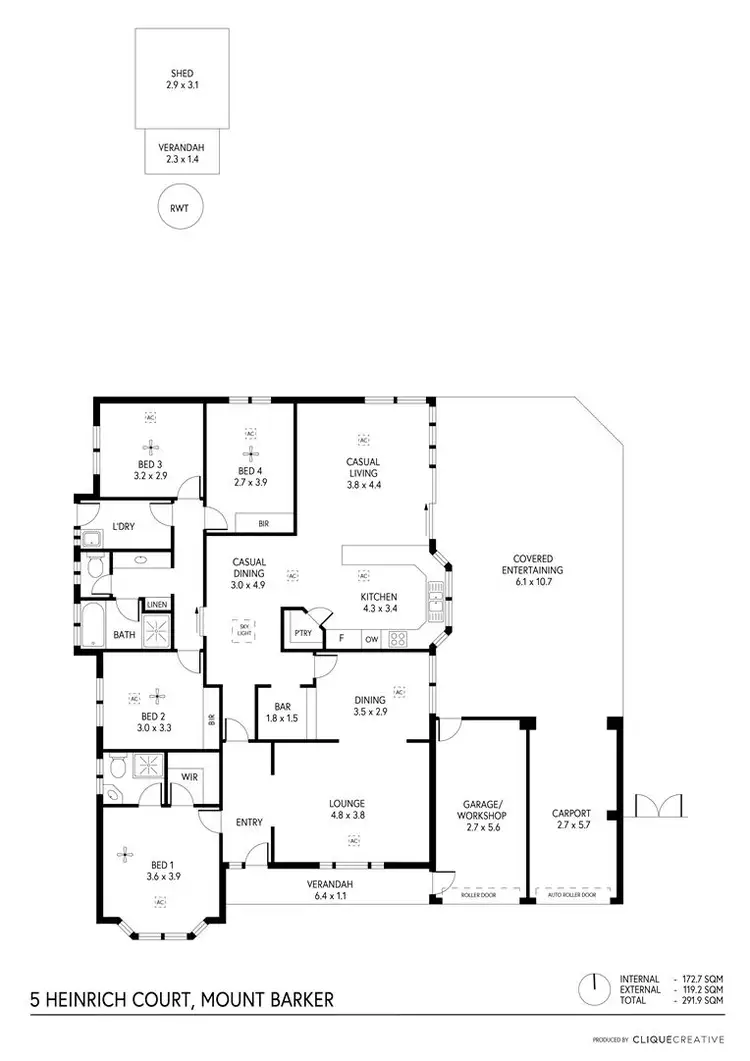 Floorplan of Homely house listing, 5 Heinrich Court, Mount Barker SA 5251