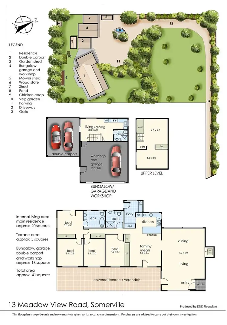 Floorplan of Homely rural property listing, 13 Meadow View Road, Somerville VIC 3912