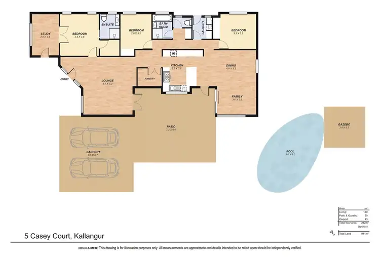 Floorplan of Homely house listing, 5 Casey Court, Kallangur QLD 4503