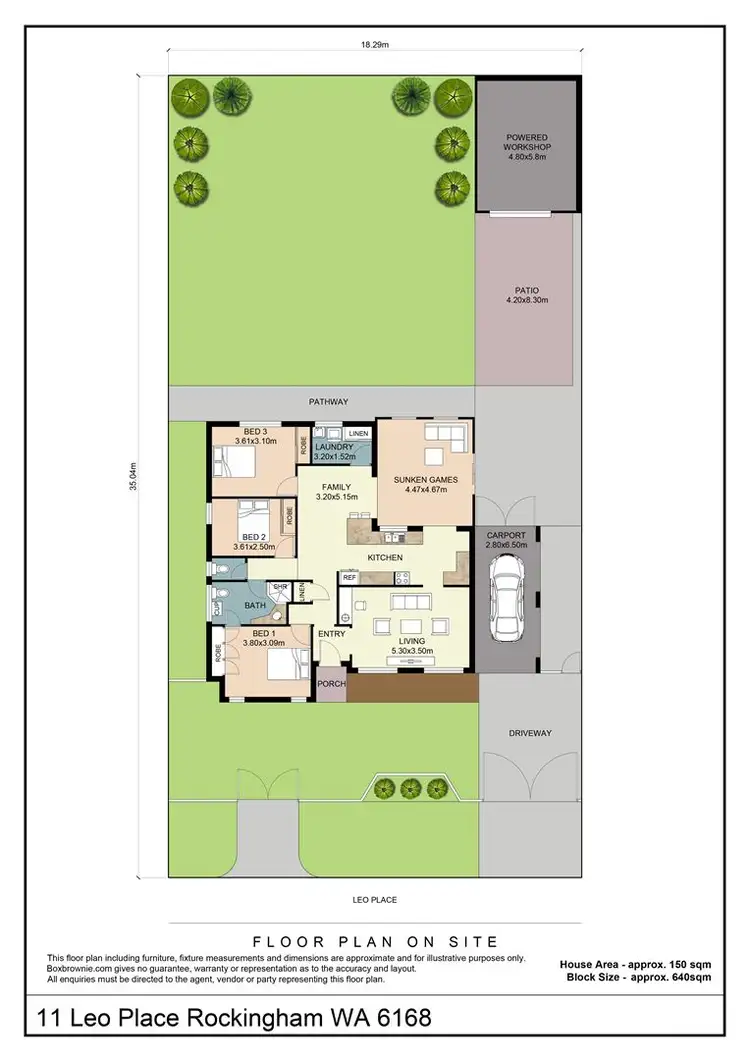 Floorplan of Homely house listing, 11 Leo Place, Rockingham WA 6168