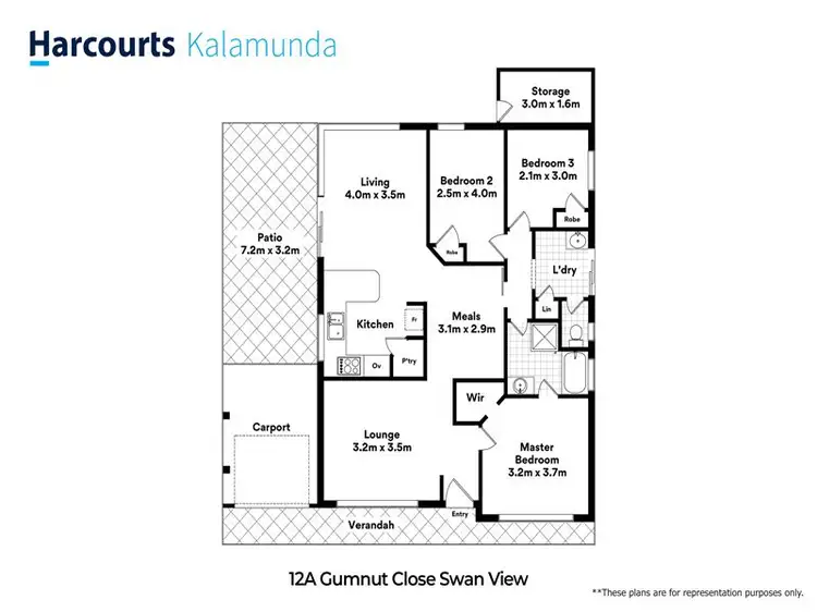 Floorplan of Homely house listing, 1/12 Gumnut Close, Swan View WA 6056