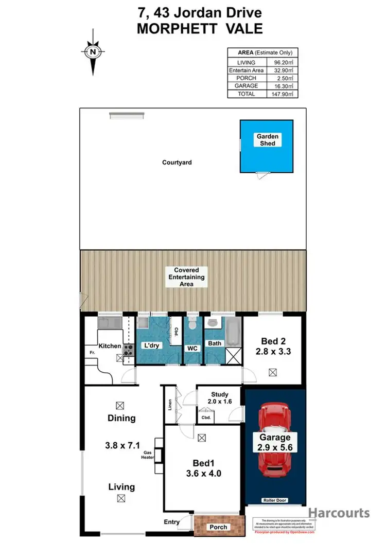 Floorplan of Homely unit listing, 7/43 Jordan Drive, Morphett Vale SA 5162