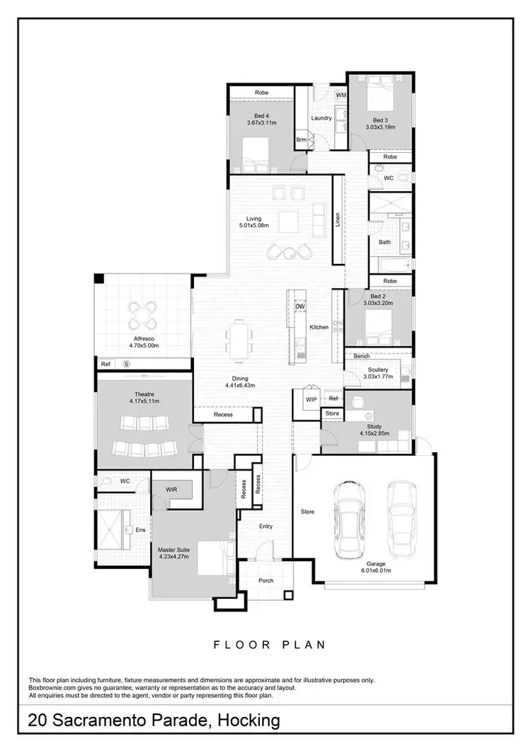 Floorplan of Homely house listing, 20 Sacramento Parade, Hocking WA 6065