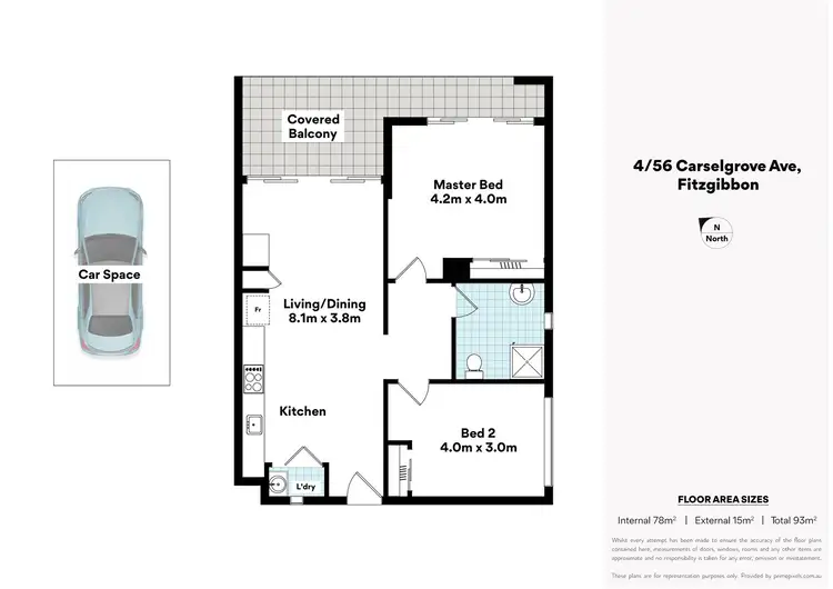 Floorplan of Homely unit listing, 4/56 Carselgrove Ave, Fitzgibbon QLD 4018