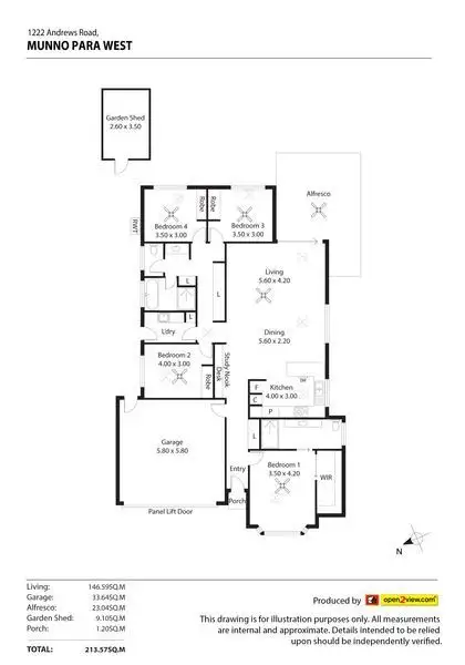 Floorplan of Homely house listing, 1222 Andrews Road, Munno Para West SA 5115