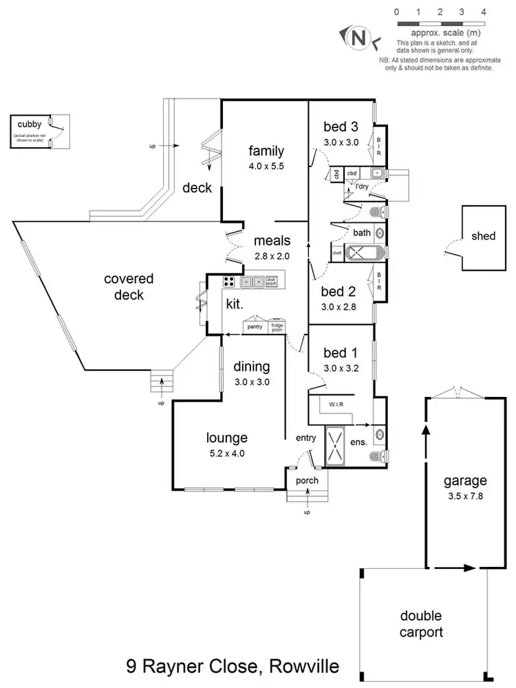 Floorplan of Homely house listing, 9 Rayner Close, Rowville VIC 3178