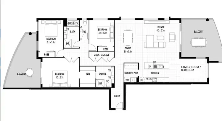 Floorplan of Homely apartment listing, 904/39 Thomas Street, Chermside QLD 4032